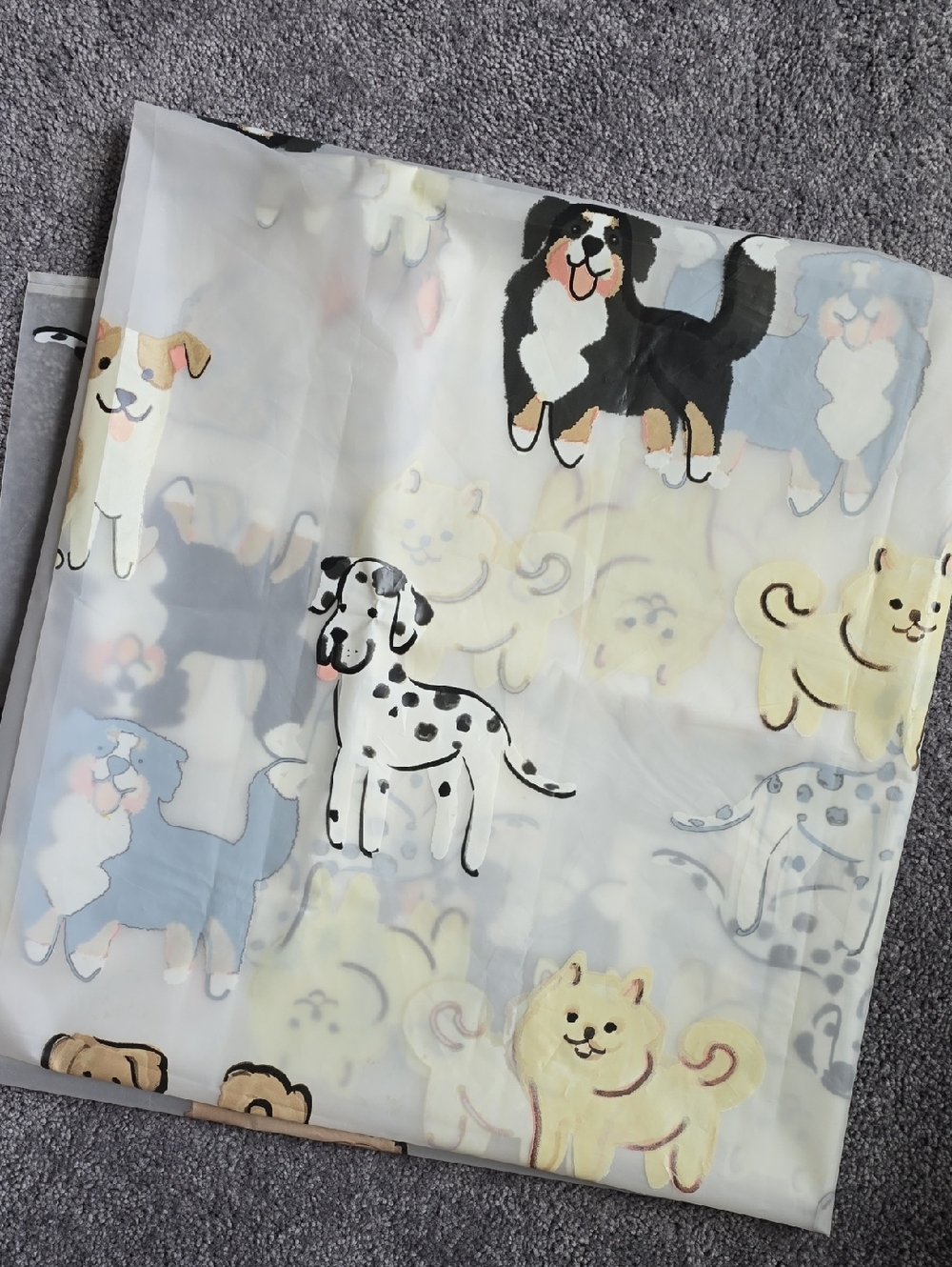 Dog Print Shower Curtain Dorm College Apartment Apt